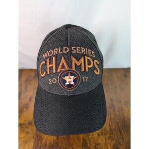 Houston Astros Hat Cap Fitted Adult One Size Black World Series Baseball Mens